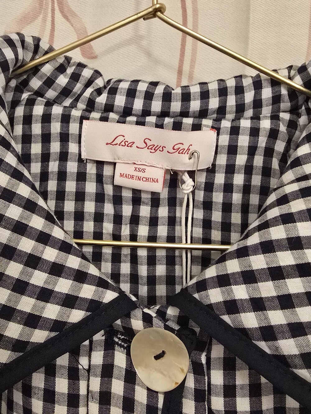 NWT Lisa Says Gah Lyra Quilted Jacket in Midnight Check Mix - Picture 5 of 9